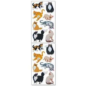  Cats Sparkle Scrapbook Stickers (P7307) Arts, Crafts 