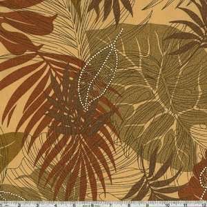  45 Wide Kalahari Desert Fronds Amber Fabric By The Yard 