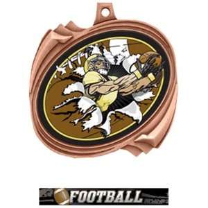  Football Bust Out Insert Medals M 2201F BRONZE MEDAL 