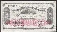 BRITISH NORTH BORNEO SARAWAK MALAYSIA $1 P20 1930 MT.KINABALU RARE 