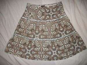 Juniors Summer Skirt Limited Tracy Evans Brown Blue 9  