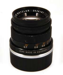 EX* Leitz Leica Summicron M 50mm f/2 lens black 50/F2  