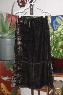 JILL Dark Chocolate Brown Velvet Long Skirt 4 P Petite  