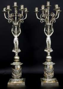 SILVER PLATE CANDELABRA MADE IN LONDON ENGLAND  