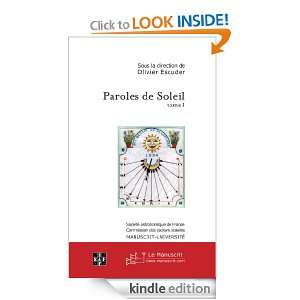 Paroles de soleil   tome I (French Edition) Olivier Escuder  