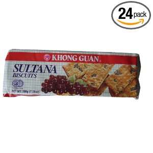 Khong Gua Sultana Biscuits, 7.05 Ounce Units (Pack of 24)  