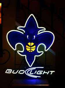 Bud Light USA New Orleans Hornets NBA Beer Bar Neon Sign budweiser 