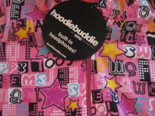 Hoodie Buddie~KIDS Girls Pink Bubblegum Print S M L XL IPOD HP3 NWT 