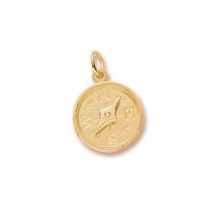 Rembrandt Charms Compass Charm, 10K Yellow Gold Jewelry