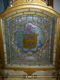 Beautiful Antique Leaded Stained Glass Firescreen  