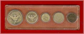 Barber Coin Collection 5 Coins 90% Silver Bullion  