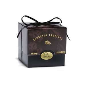 Seattle Chocolate Espresso Truffles 8 Oz Brown Gift Box  