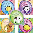 15 HAPPY EASTER Stickers Egg Bunny Lamb Chick Kids Bask