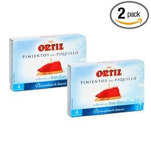Ortiz piquillo Peppers Stuffed W/Bacalao 10.58oz 2 Pack  