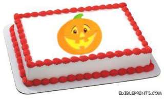 Pumpkin Halloween Edible Image Icing Cake Topper  