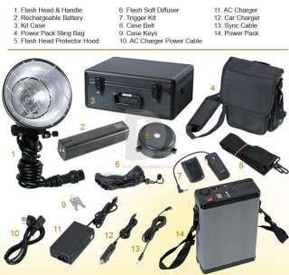 400W Mobile Lamp Handy Bowl Flash Strobe Light Kit D3F  