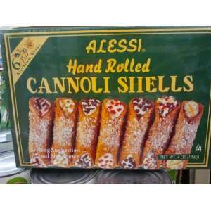 Alessi Cannoli Shells,Hand rolled 4 Ounce Boxes (Pack of 12)  
