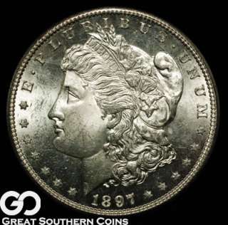 1897 S Morgan Silver Dollar SOLID GEM BU++ ** TOUGH THIS NICE 