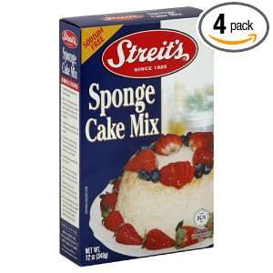 Streits Cake Mix, Sponge, 12 Ounce (Pack of 4)  Grocery 