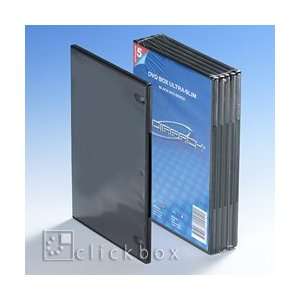  DVD Cases Standard black, 5 pack, 7 mm spine Office 