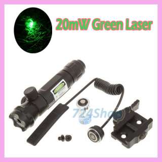 New 20mW Green Laser Rifle Scope Aiming Sight with Mounts  