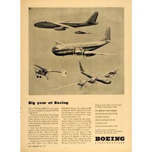   Ad Boeing B 50 Bomber L 15 Stratocruiser XB 47 Jet   Original Print Ad