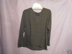 Style and CO black beaded sweater size 1X  