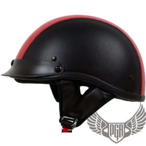  PGR Half Helmet Harley Chopper Crusier Style Skull Cap DOT 
