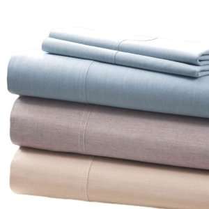   Yarn dyed Chambray Fitted Sheets ( Queen, Oatmeal )