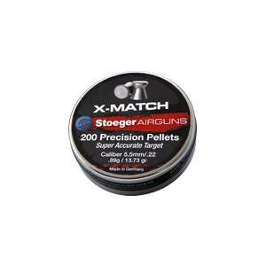  Stoeger .177 X Match Flat Target Pellet 500CT Sports 