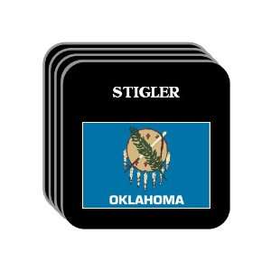 US State Flag   STIGLER, Oklahoma (OK) Set of 4 Mini Mousepad Coasters
