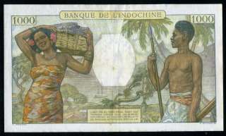 New Caledonia 1940 65, 1000 Francs, P43c, VF  