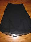 Nites by Caliendo Semi Sheer Asymmetrical Black A Line Skirt Size 