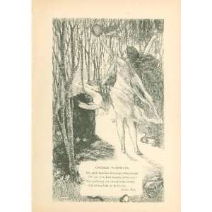  1898 Print Poem Crossed Pathways by Jeanie Peet 
