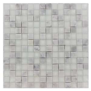 Breeze Carrera Ice Pattern 3/4 X 3/4 Squares 1/4 Sheet Glass Tiles 