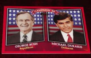 2008 Topps Campaign Match Ups 88 Bush Vs. Dukakis *A2  