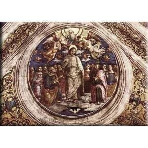   Trinity and the Apostles 30x21 Streched Canvas Art by Perugino, Pietro