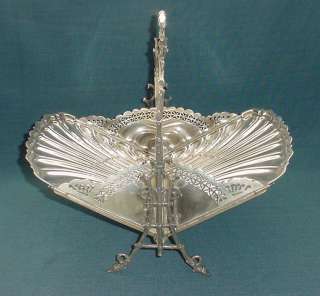 STANIFORTHS SILVERPLATE BISCUIT BOX FOLDING TRAY DISH  