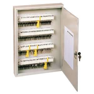  Recycled Steel Locking Key Cabinet, Holds 100 Keys/Tags 
