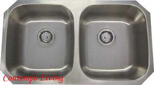 Stainless Steel Undermount Kitchen Sink w Sink Drain  