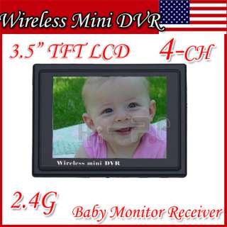 LCD 2.4GHz Night Vision Two IR Cameras Wireless Video Baby Monitor 