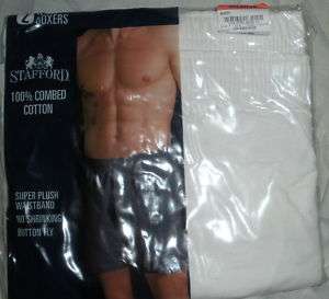 Stafford 2 Pack Woven Boxer 100 Cotton 2XL White NIP  