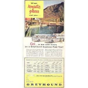  Greyhound Bus 1955 Romantic Places Vacation Advertisement 