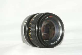 Canon FD 50mm 11.4 SSC Manual Focus lens     45 day Limited Warranty 
