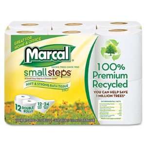  Marcal 100% Recycled Double Roll Bathroom Tissue MRC6112 
