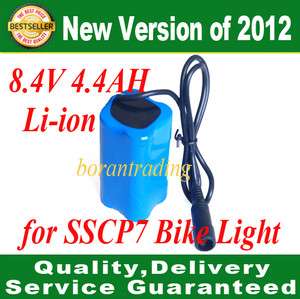 Newest 8.4V Li ion Battery for sscp7 mountain Bike lamp  