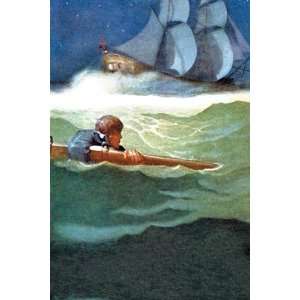  Wreck of the Covenant by Newell Convers Wyeth 12x18