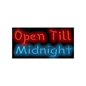  Open Till Midnight Neon Sign 