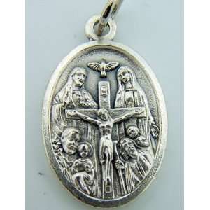  Catholic 4 Way Scapular Medal Cross w Holy Spirit Dove 