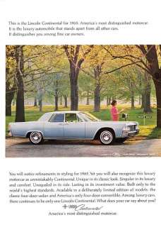 1965 grey/silver Lincoln Continental Sedan photo car ad  